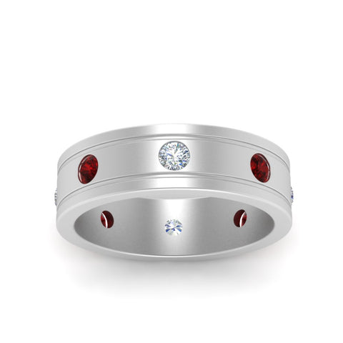 Bezel Stone Accent Engagement Ring