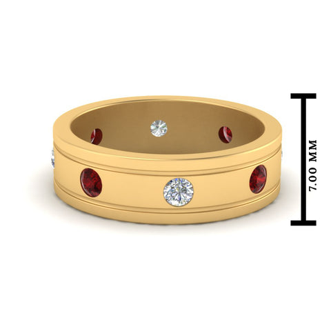 Bezel Stone Accent Engagement Ring