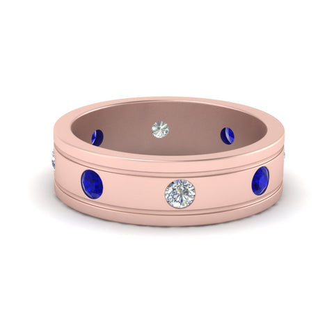 Bezel Stone Accent Engagement Ring