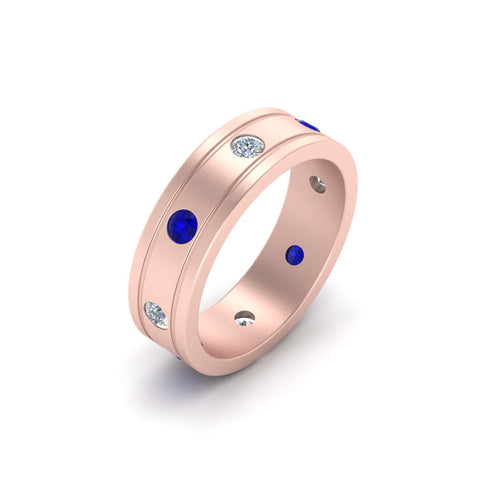 Bezel Stone Accent Engagement Ring
