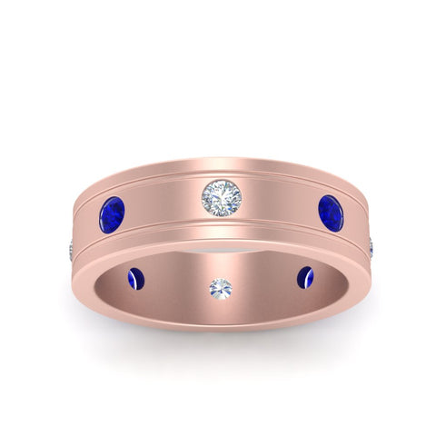 Bezel Stone Accent Engagement Ring