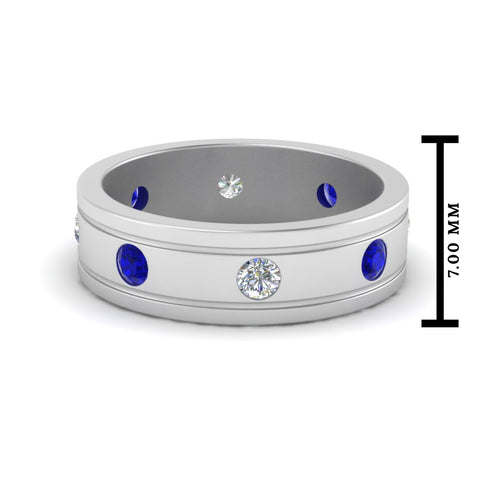 Bezel Stone Accent Engagement Ring