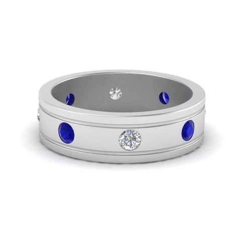 Bezel Stone Accent Engagement Ring
