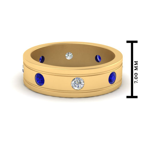 Bezel Stone Accent Engagement Ring