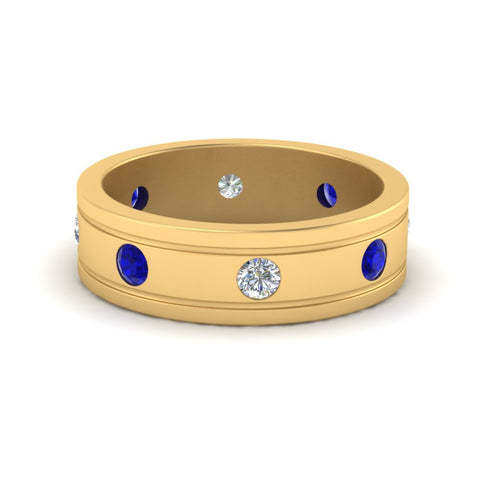 Bezel Stone Accent Engagement Ring