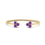 Load image into Gallery viewer, bezel-diamond-open-petite-ring-with-purple-topaz-in-yellow-gold-FD9421RORGVITO-NL-YG.jpg

