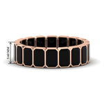 Load image into Gallery viewer, bezel-emerald-cut-5-carat-black-onyx-eternity-wedding-band-in-rose-gold-FD-10417EMBGBLACK-5.00CT-NL-RG-HW
