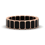 Load image into Gallery viewer, bezel-emerald-cut-5-carat-black-onyx-eternity-wedding-band-in-rose-gold-FD-10417EMBGBLACK-5.00CT-NL-RG
