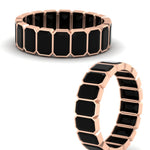 Load image into Gallery viewer, bezel-emerald-cut-5-carat-black-onyx-eternity-wedding-band-in-rose-gold-FD-10417EMBGBLACKANGLE3-5.00CT-NL-RG
