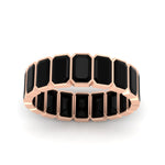 Load image into Gallery viewer, bezel-emerald-cut-5-carat-black-onyx-eternity-wedding-band-in-rose-gold-FD-10417EMBGBLACKANGLE5-5.00CT-NL-RG
