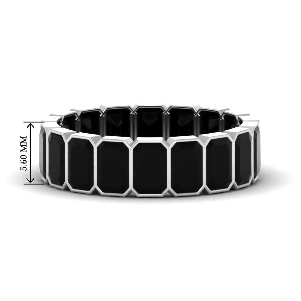 bezel-emerald-cut-5-carat-black-onyx-eternity-wedding-band-in-white-gold-FD-10417EMBGBLACK-5.00CT-NL-WG-HW
