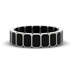 Load image into Gallery viewer, bezel-emerald-cut-5-carat-black-onyx-eternity-wedding-band-in-white-gold-FD-10417EMBGBLACK-5.00CT-NL-WG

