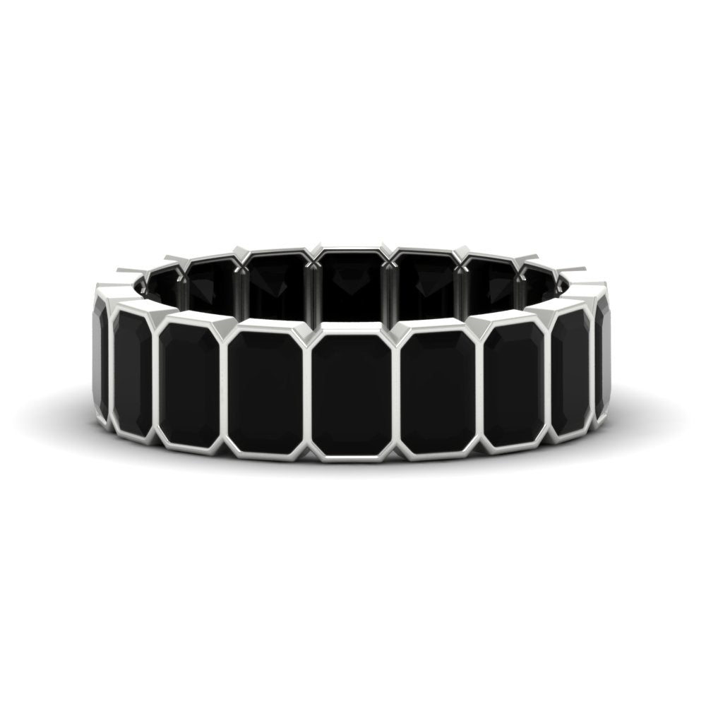 bezel-emerald-cut-5-carat-black-onyx-eternity-wedding-band-in-white-gold-FD-10417EMBGBLACK-5.00CT-NL-WG