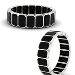 Load image into Gallery viewer, bezel-emerald-cut-5-carat-black-onyx-eternity-wedding-band-in-white-gold-FD-10417EMBGBLACKANGLE3-5.00CT-NL-WG

