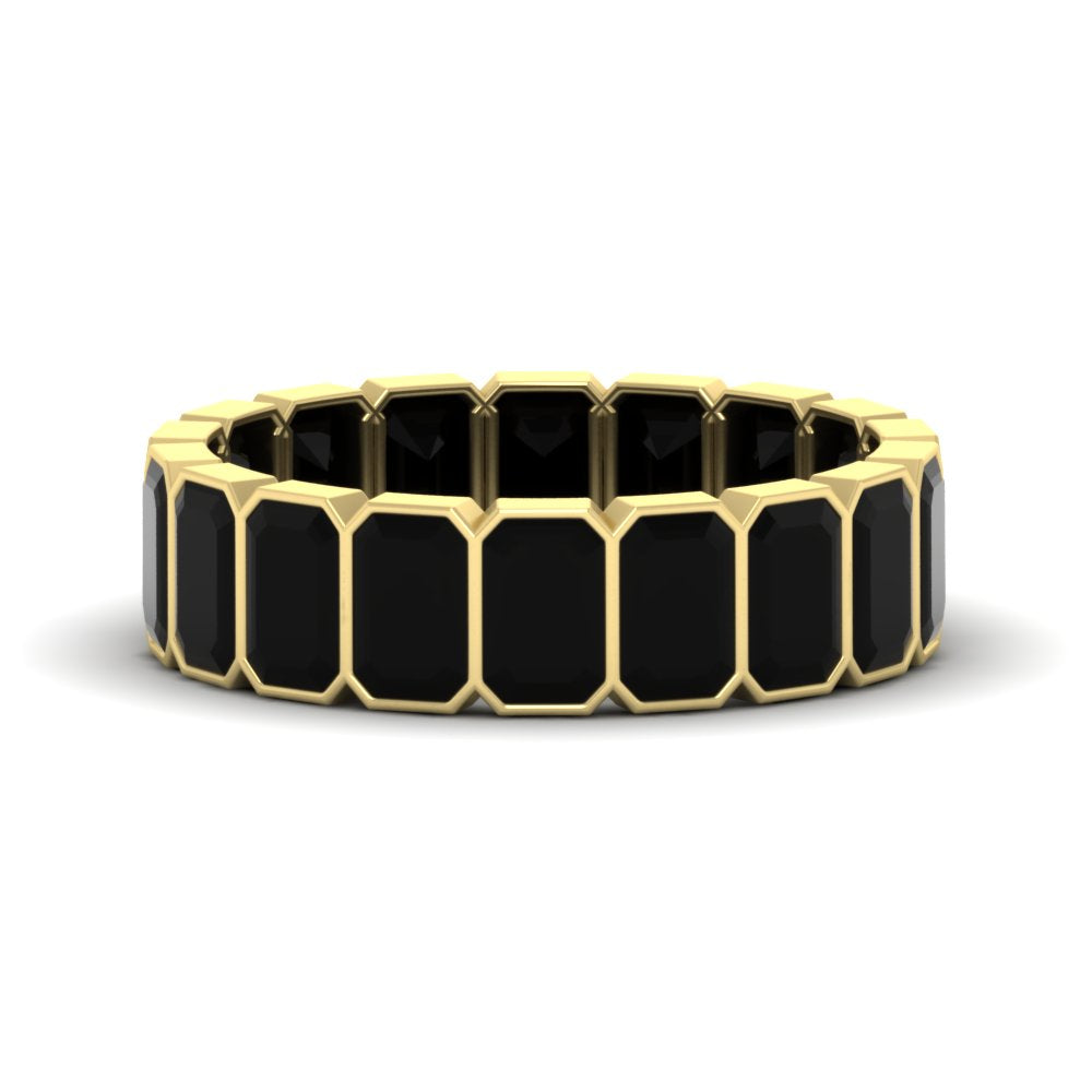 bezel-emerald-cut-5-carat-black-onyx-eternity-wedding-band-in-yellow-gold-FD-10417EMBGBLACK-5.00CT-NL-YG
