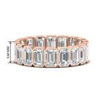 Load image into Gallery viewer, bezel-emerald-cut-5-carat-diamond-eternity-wedding-band-in-rose-gold-FD-10417EMB-5.00CT-NL-RG-HW
