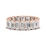 Load image into Gallery viewer, bezel-emerald-cut-5-carat-diamond-eternity-wedding-band-in-rose-gold-FD-10417EMB-5.00CT-NL-RG
