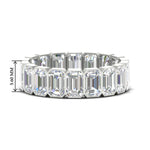 Load image into Gallery viewer, bezel-emerald-cut-5-carat-diamond-eternity-wedding-band-in-white-gold-FD-10417EMB-5.00CT-NL-WG-HW
