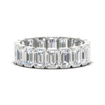 Load image into Gallery viewer, bezel-emerald-cut-5-carat-diamond-eternity-wedding-band-in-white-gold-FD-10417EMB-5.00CT-NL-WG
