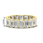 Load image into Gallery viewer, bezel-emerald-cut-5-carat-diamond-eternity-wedding-band-in-yellow-gold-FD-10417EMB-5.00CT-NL-YG-HW
