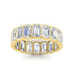Load image into Gallery viewer, bezel-emerald-cut-5-carat-diamond-eternity-wedding-band-in-yellow-gold-FD-10417EMBANGLE5-5.00CT-NL-YG
