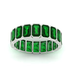 Load image into Gallery viewer, bezel-emerald-cut-5-carat-emerald-eternity-wedding-band-in-white-gold-FD-10417EMBGEMGRANGLE5-5.00CT-NL-WG
