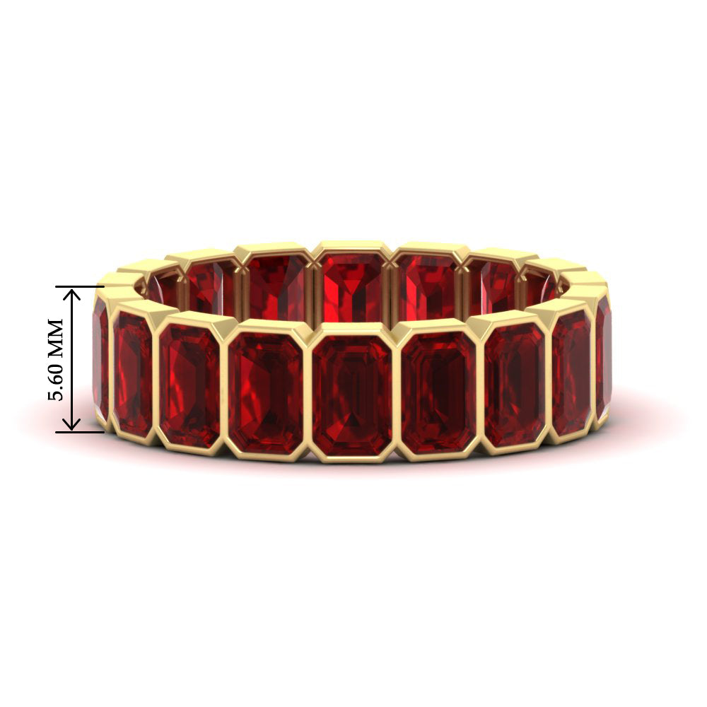 bezel-emerald-cut-5-carat-ruby-eternity-wedding-band-in-yellow-gold-FD-10417EMBGRUDR-5.00CT-NL-YG-HW