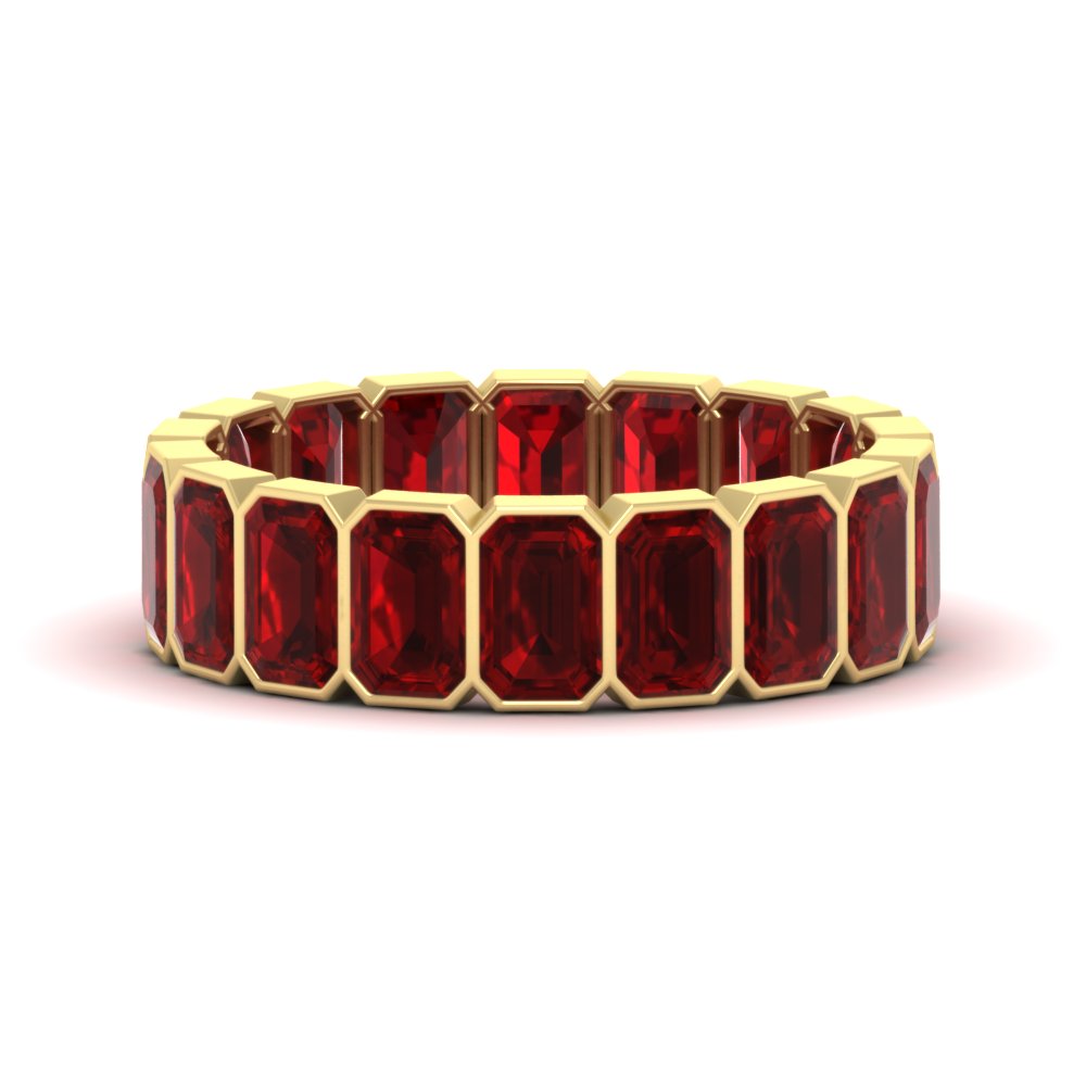 bezel-emerald-cut-5-carat-ruby-eternity-wedding-band-in-yellow-gold-FD-10417EMBGRUDR-5.00CT-NL-YG
