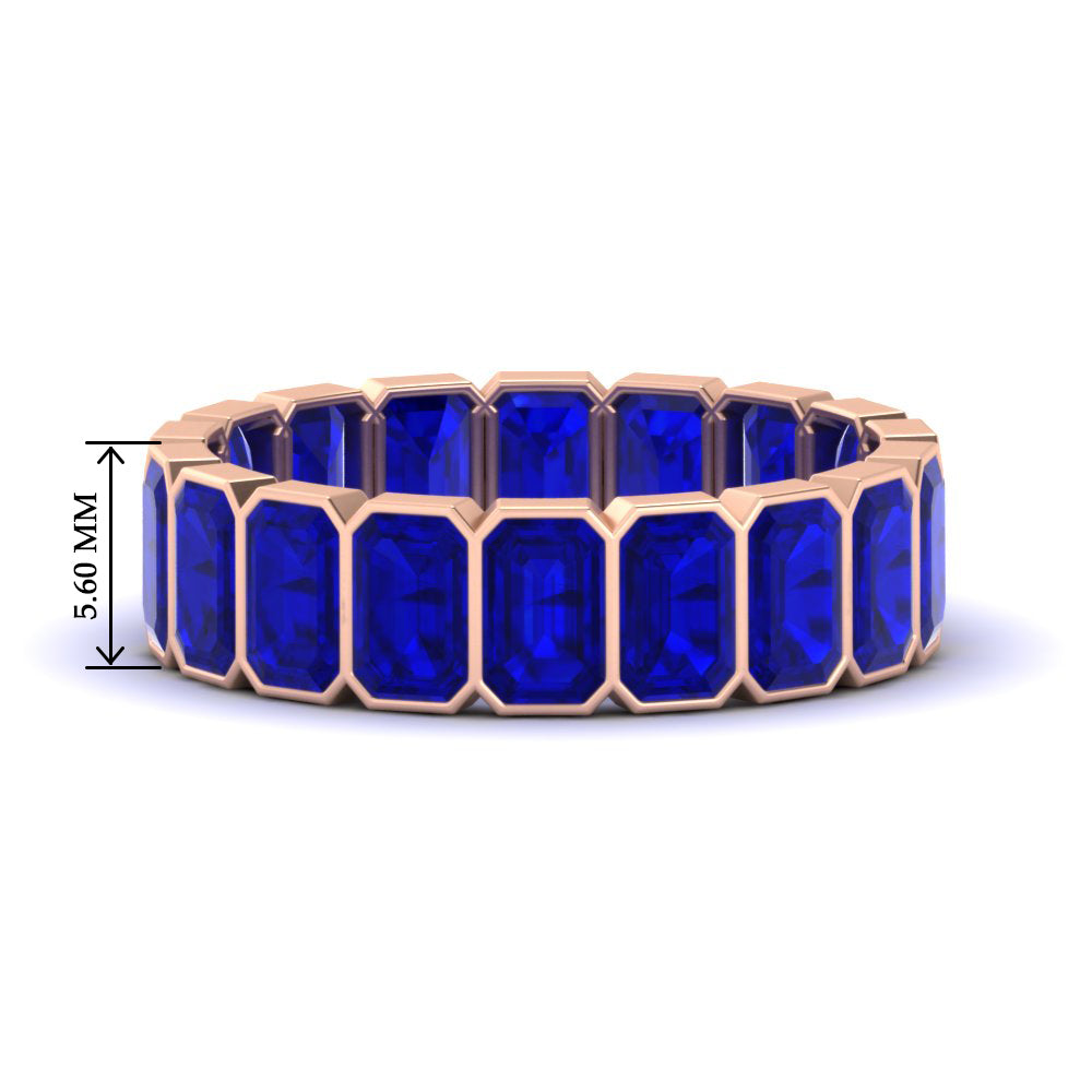 bezel-emerald-cut-5-carat-sapphire-eternity-wedding-band-in-rose-gold-FD-10417EMBGSABL-5.00CT-NL-RG-HW