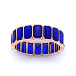 Load image into Gallery viewer, bezel-emerald-cut-5-carat-sapphire-eternity-wedding-band-in-rose-gold-FD-10417EMBGSABLANGLE5-5.00CT-NL-RG
