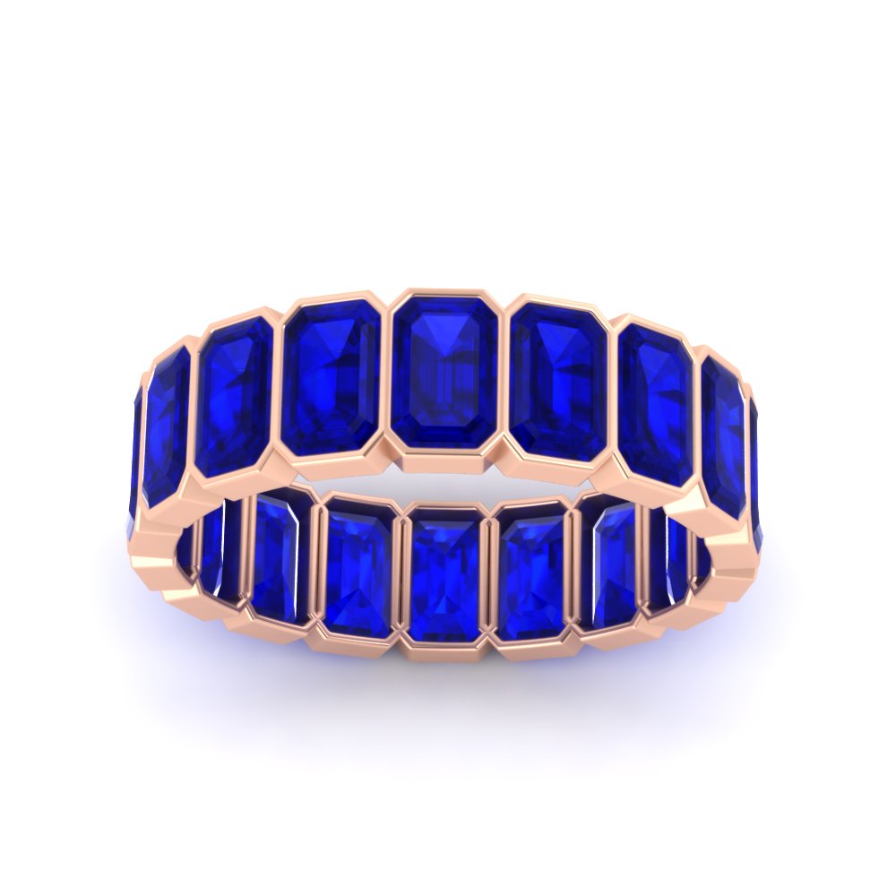 bezel-emerald-cut-5-carat-sapphire-eternity-wedding-band-in-rose-gold-FD-10417EMBGSABLANGLE5-5.00CT-NL-RG