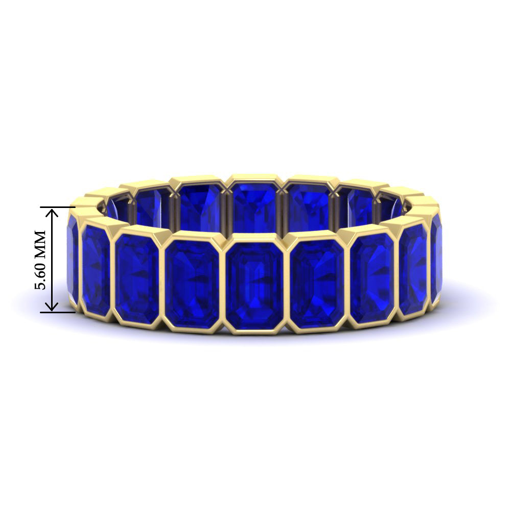bezel-emerald-cut-5-carat-sapphire-eternity-wedding-band-in-yellow-gold-FD-10417EMBGSABL-5.00CT-NL-YG-HW
