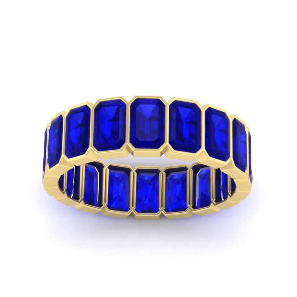 bezel-emerald-cut-5-carat-sapphire-eternity-wedding-band-in-yellow-gold-FD-10417EMBGSABLANGLE5-5.00CT-NL-YG