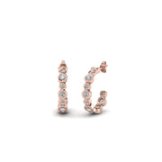 bezel-half-round-cut-diamond-hoop-earring-in-14K-rose-gold-FDEAR86441-NL-RG