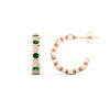 Load image into Gallery viewer, bezel-half-round-cut-emerald-hoop-earring-in-rose-gold-fdear86441gemgrangle2-nl-rg.jpg