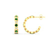 Load image into Gallery viewer, bezel-half-round-cut-emerald-hoop-earring-in-yellow-gold-fdear86441gemgrangle2-nl-yg.jpg