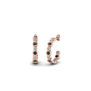 bezel-half-round-cut-hoop-earring-with-black-diamond-in-14K-rose-gold-FDEAR86441GBLACK-NL-RG