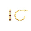 Load image into Gallery viewer, bezel-half-round-cut-pink-sapphire-hoop-earring-in-yellow-gold-fdear86441gsadrpiangle2-nl-yg.jpg