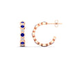 Load image into Gallery viewer, bezel-half-round-cut-sapphire-hoop-earring-in-rose-gold-fdear86441gsablangle2-nl-rg.jpg