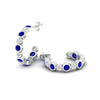 Load image into Gallery viewer, bezel-half-round-cut-sapphire-hoop-earring-in-white-gold-fdear86441gsablangle4-nl-wg.jpg