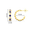 Load image into Gallery viewer, bezel-half-round-cut-sapphire-hoop-earring-in-yellow-gold-fdear86441gsablangle2-nl-yg-hw.jpg