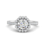 Load image into Gallery viewer, Bezel Halo Round Diamond Engagement Ring
