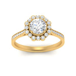 Load image into Gallery viewer, Bezel Halo Round Diamond Engagement Ring

