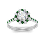 Load image into Gallery viewer, Bezel Halo Round Diamond Engagement Ring
