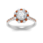 Load image into Gallery viewer, Bezel Halo Round Diamond Engagement Ring
