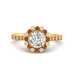 Load image into Gallery viewer, Bezel Halo Round Diamond Engagement Ring
