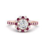 Load image into Gallery viewer, Bezel Halo Round Diamond Engagement Ring
