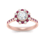Load image into Gallery viewer, Bezel Halo Round Diamond Engagement Ring
