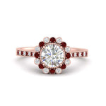 Load image into Gallery viewer, Bezel Halo Round Diamond Engagement Ring
