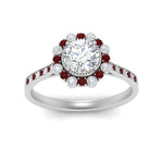 Load image into Gallery viewer, Bezel Halo Round Diamond Engagement Ring
